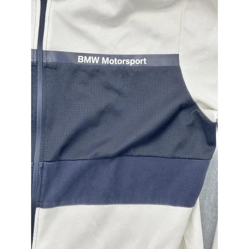 PUMA x BMW Motorsport Full Zip Track Jacket White Navy Men's XXL